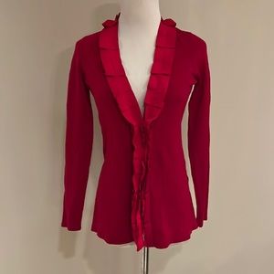 Elie Tahari Red Cardigan.  S